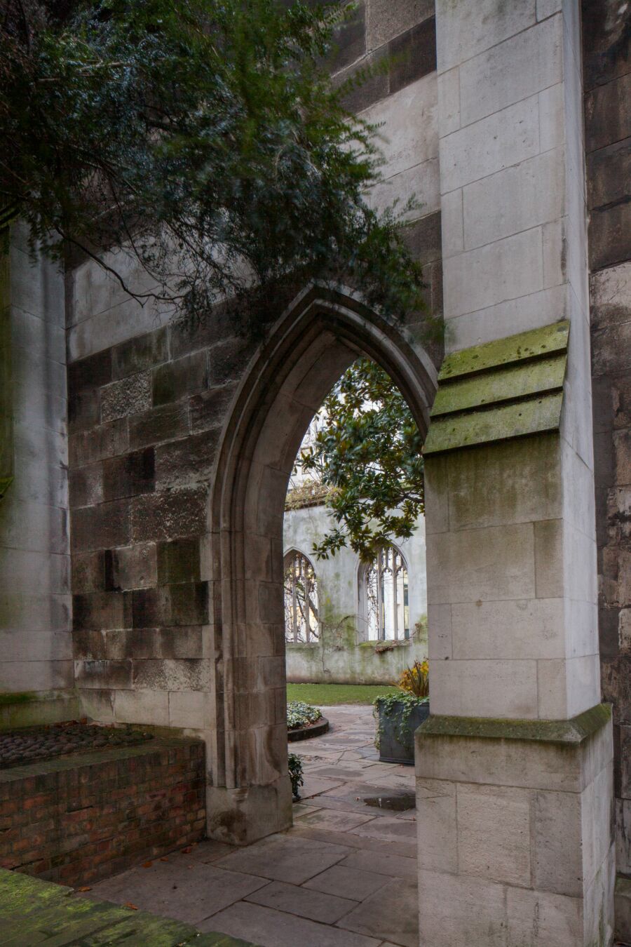 Gothic arch or doorway at  St Dunstan's church.